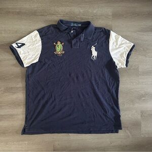 Ralph Lauren Navy and White Polo Shirt
